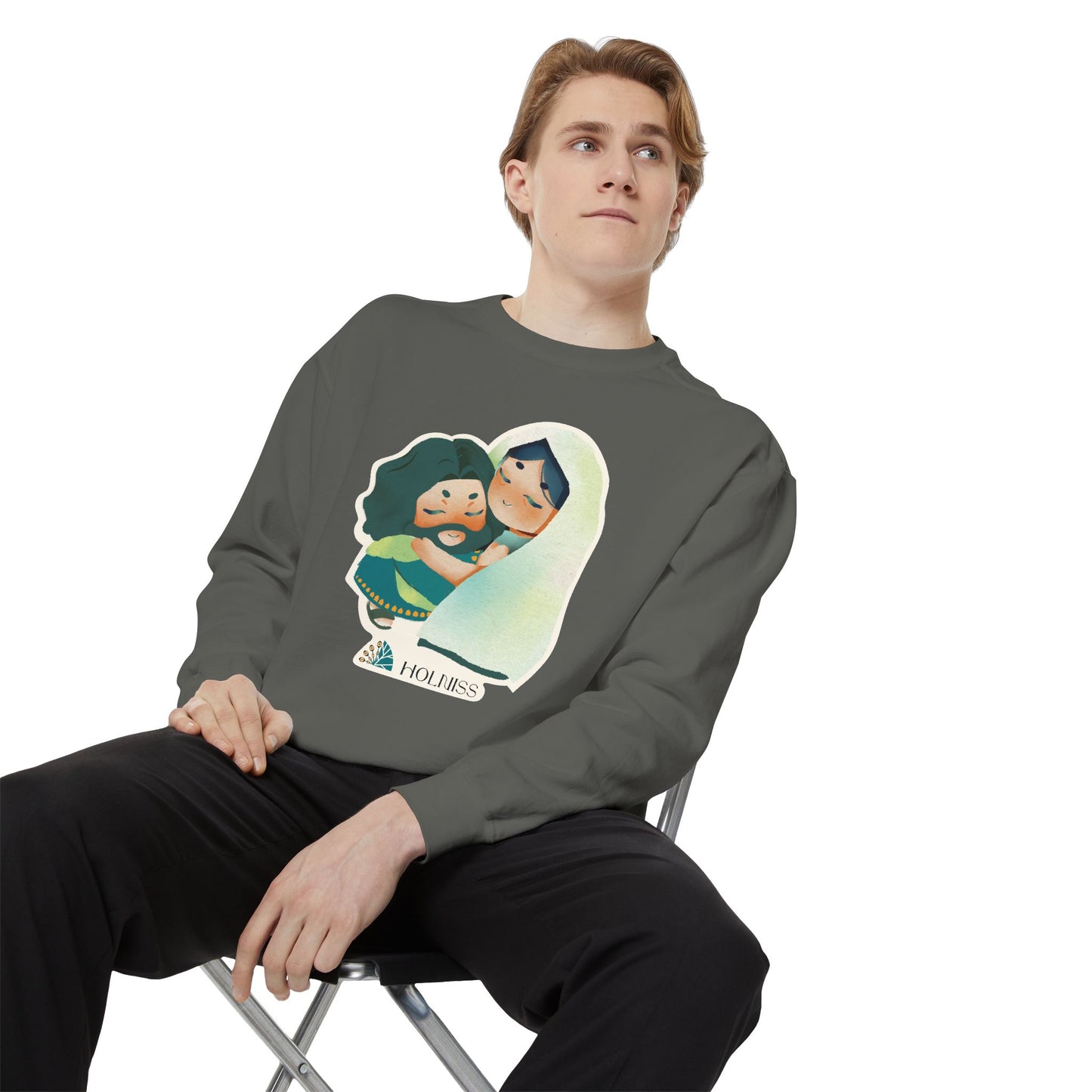 Adult Sweatshirt| Baby JC & Mama Maria