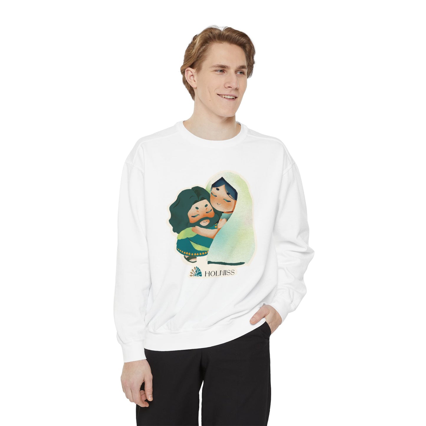 Adult Sweatshirt| Baby JC & Mama Maria