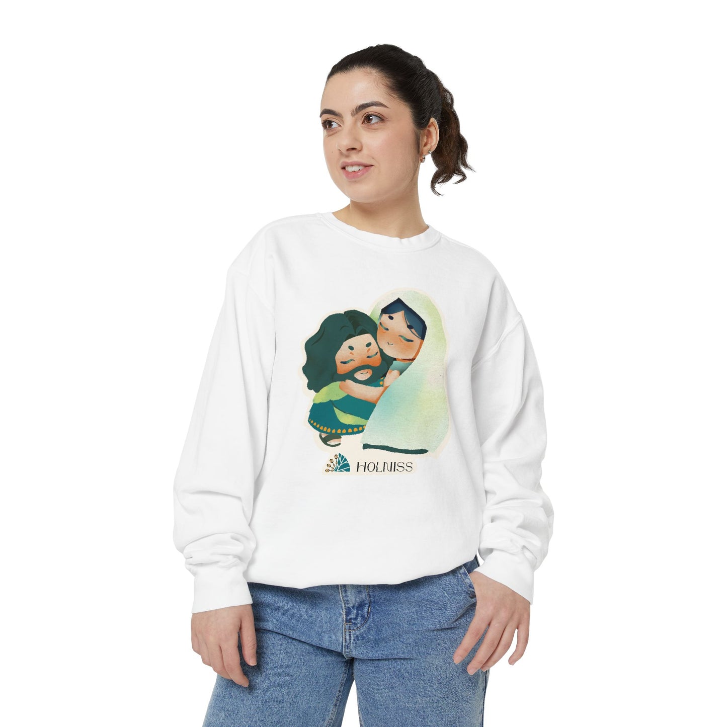 Adult Sweatshirt| Baby JC & Mama Maria