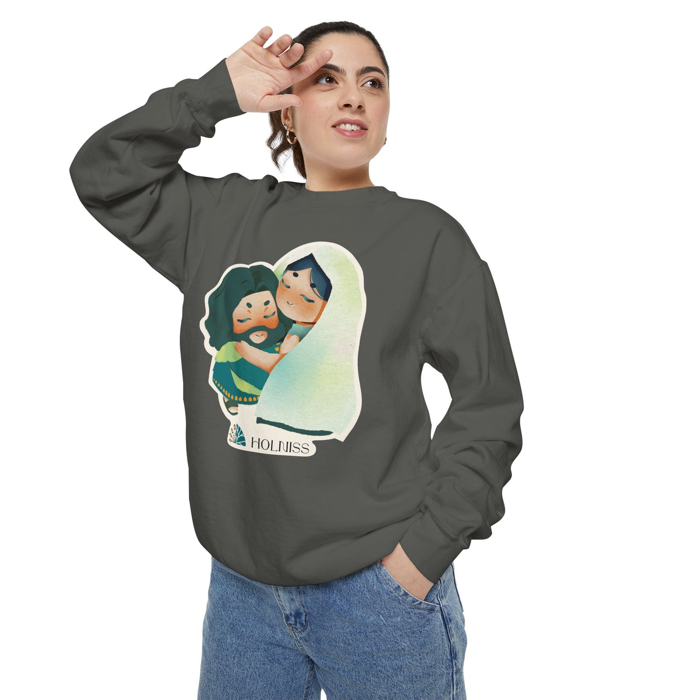 Adult Sweatshirt| Baby JC & Mama Maria